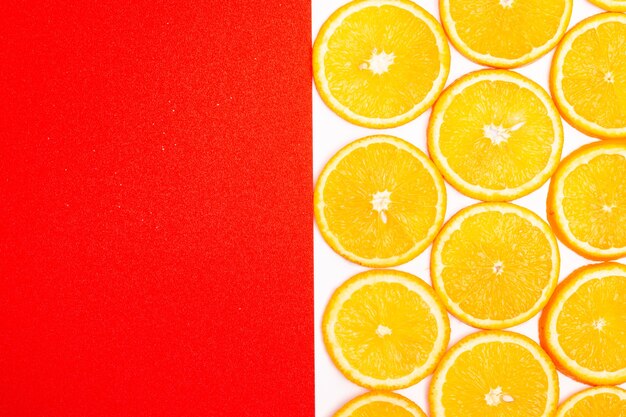 Foto composición del patrón de fruta naranja