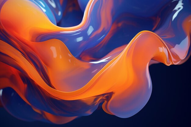 Composiciones abstractas con formas fluidas