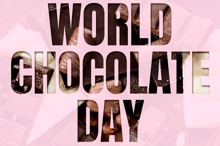 Foto composiciones de chocolate para el día mundial del chocolate