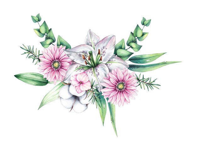 Composiciones con flores para tarjetas patrones de invitaciones