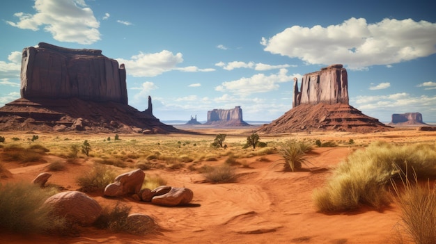 Composições fotorrealistas de Monument Valley Arizona em 32k Uhd