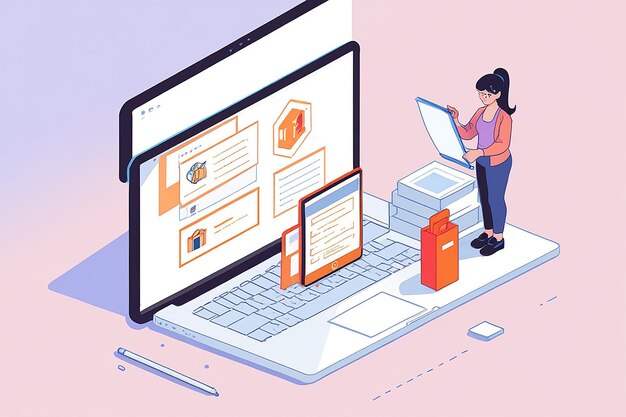 Compra de productos Programa de adición Concepto de instalación Desarrollo y creación de sitio web