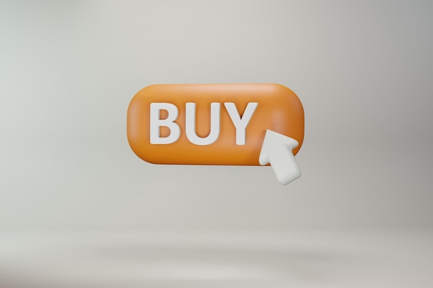 Comprar botão 3d icon renderOrange 3d icon illustrator