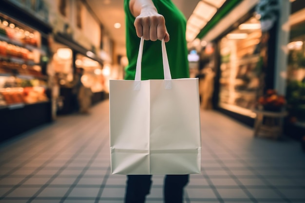 Compras com sacolas ecológicas