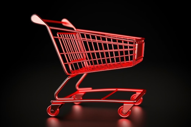 Compras en línea Carro de compras elemento 3D