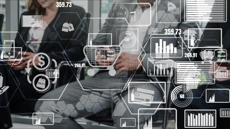 Foto compras en línea e internet tecnología de dinero conceptual