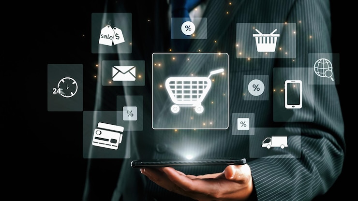 Foto compras en línea y marketing omnicanal para una experiencia de cliente sin problemas uuid