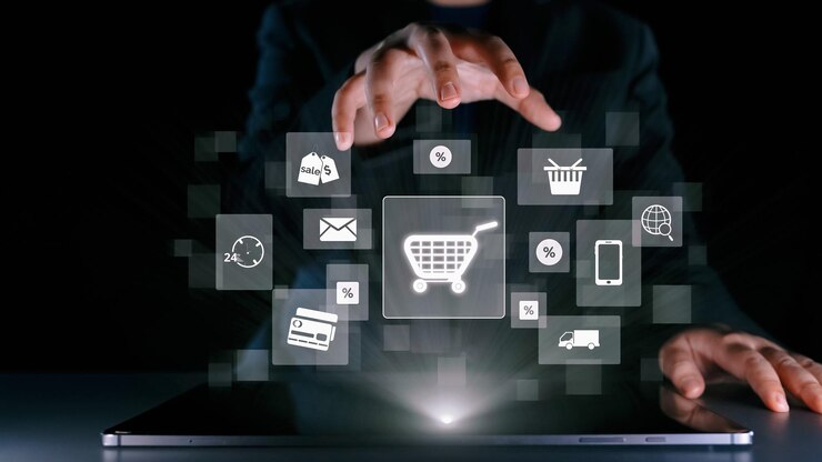 Foto compras en línea y marketing omnicanal para una experiencia de cliente sin problemas uuid