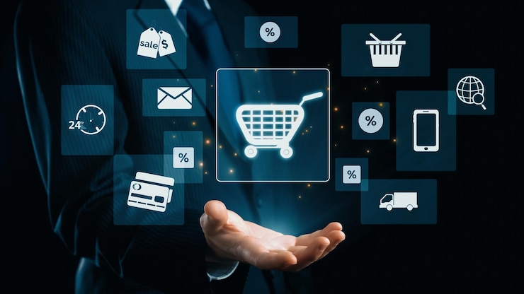 Foto compras en línea y marketing omnicanal para una experiencia de cliente sin problemas uuid