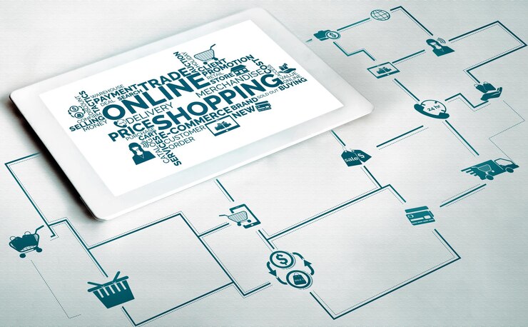 Foto compras en línea y tecnología de dinero en internet xa