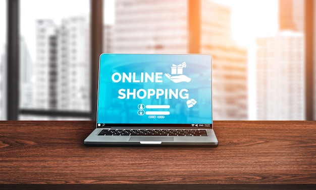 Compras on-line e tecnologia de dinheiro na internet