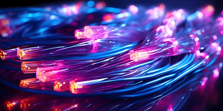 Foto comprender los fundamentos de la tecnología de cables de red de fibra óptica concepto tecnología de fibra ótica cables de red transmisión de datos señales ópticas conectividad a internet