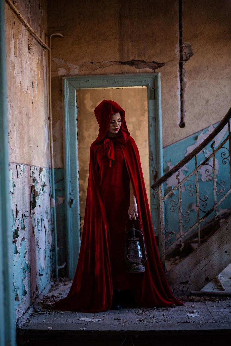 Foto comprimento completo de mulher de pé contra o edifício