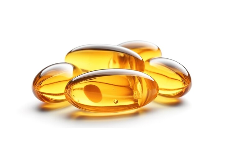 Foto comprimidos transparentes amarelos brilhantes