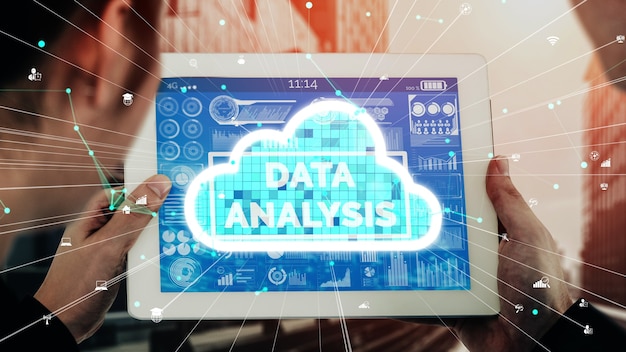 Computação em nuvem conceitual e tecnologia de armazenamento de dados para inovação futura