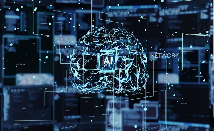Foto computación cognitiva que permite a las computadoras replicar el funcionamiento del cerebro humano. algoritmos de autoaprendizaje de ia basados en minería de datos y reconocimiento de patrones utilizados para identificar soluciones a problemas, representación 3d