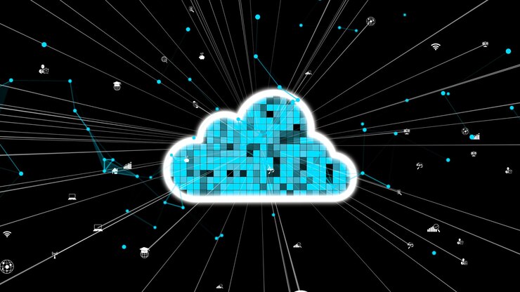 Foto computación en la nube y tecnología de almacenamiento de datos para la innovación futura