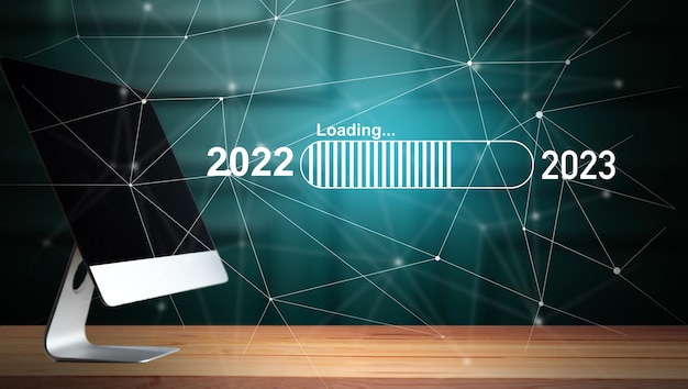 Computador e rede virtual Carregamento em andamento de 2022 a 2023