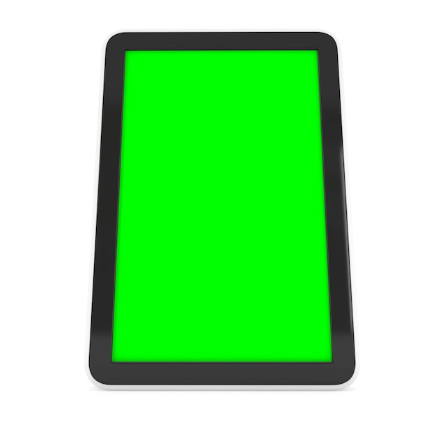 Computador tablet pc com chroma key de tela verde