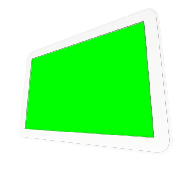 Computador tablet pc com chroma key de tela verde