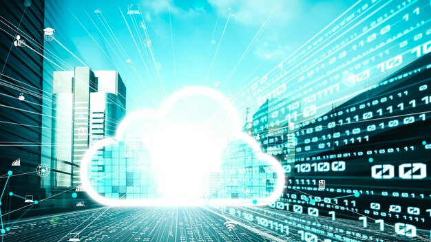 Computadora en la nube y almacenamiento de datos en línea con software de intercambio inteligente tácito