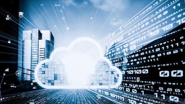 Computadora en la nube y almacenamiento de datos en línea con software de intercambio inteligente tácito
