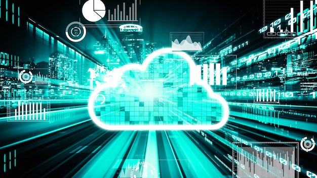 Computadora en la nube y almacenamiento de datos en línea con software de uso compartido inteligente tácito