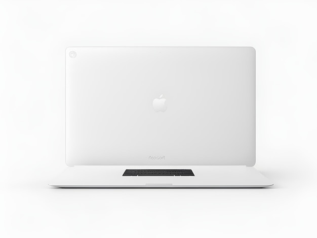 Foto una computadora portátil apple con la palabra apple en la parte posterior