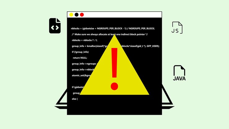 Foto computadora portátil con código en concepto de pantalla para tecnología y exclamación de programación de desarrollo web