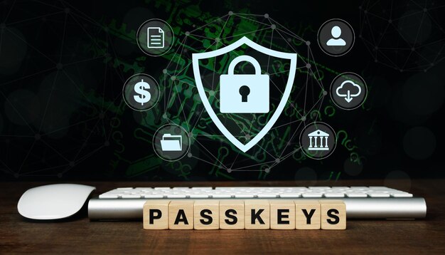 Una computadora portátil con la palabra claves de paso en ella