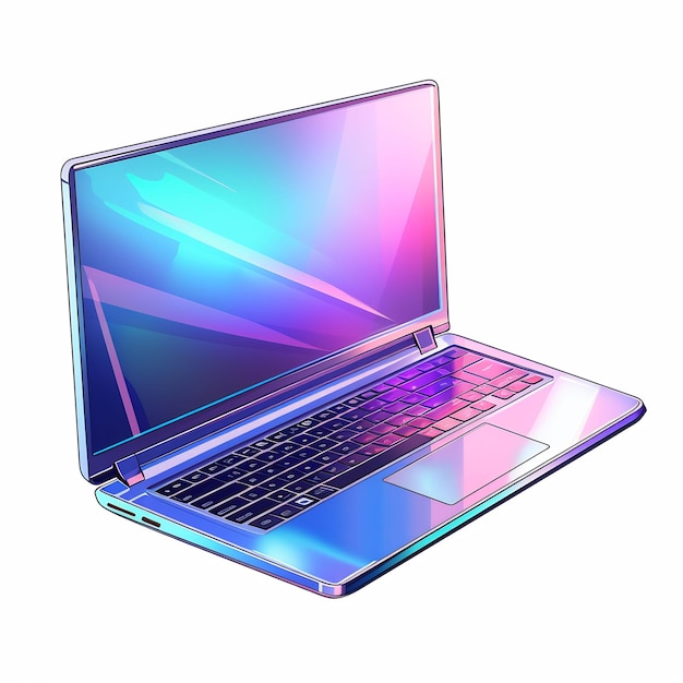 una computadora portátil con una pantalla colorida que dice LG en ella