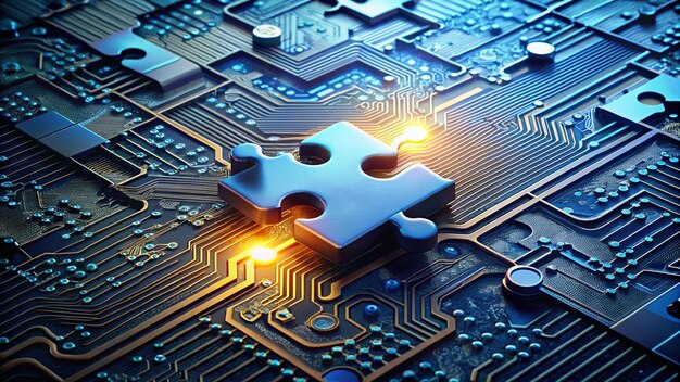 una computadora con un rompecabezas que dice "quot puzzle quot" en él