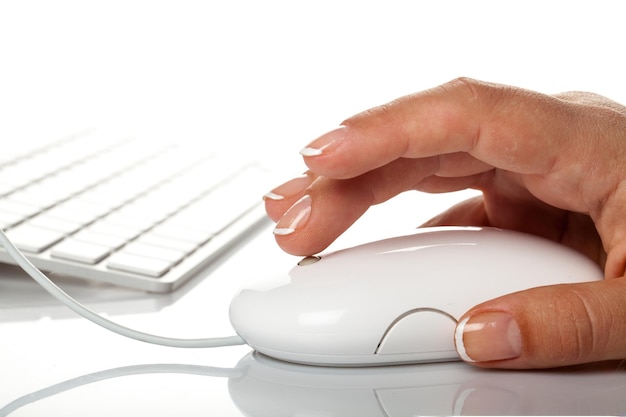 Computer-Internet-Computer-Tastatur-Technologie-Verbindung Computer-Maus-Webseite