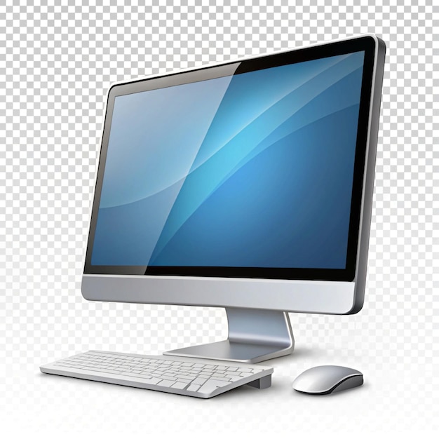 Computer isoliert auf weißem Hintergrund