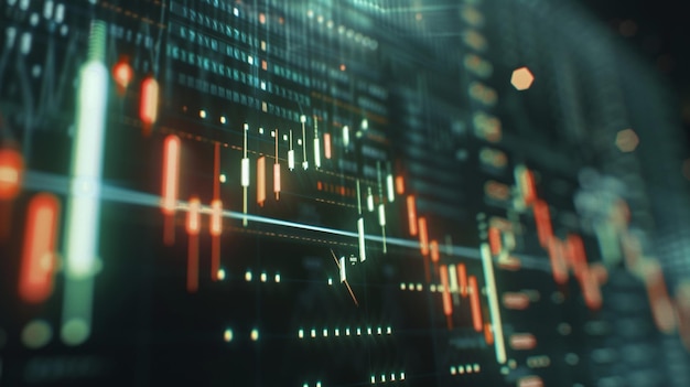 Computerbildschirm mit Finanzindexdiagrammen