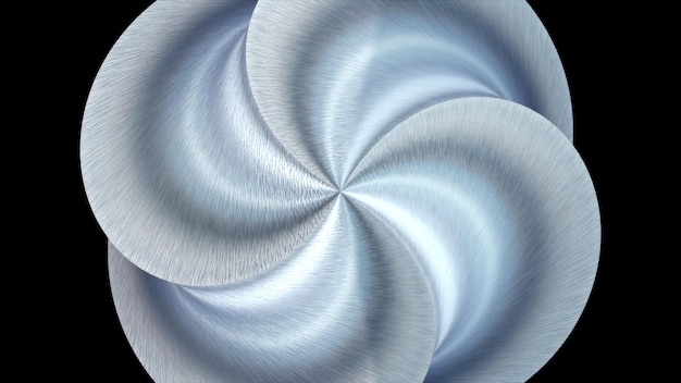 Computergenerierter Hintergrund mit fraktaler Stahlspirale 3D-Rendering Metallrotation