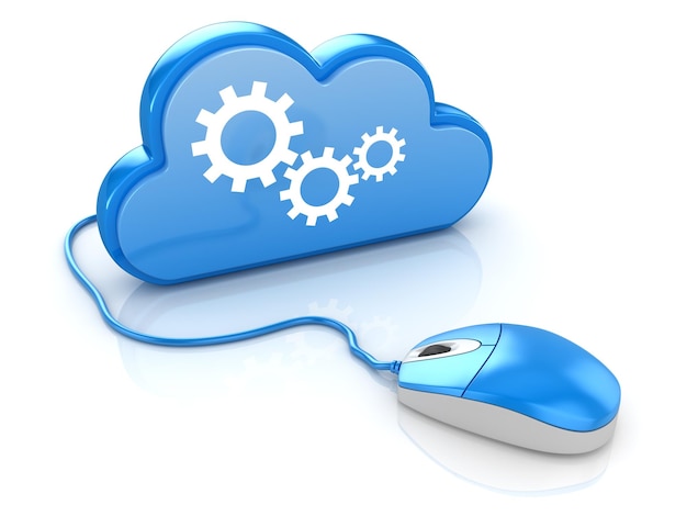 Computermaus mit Wolke