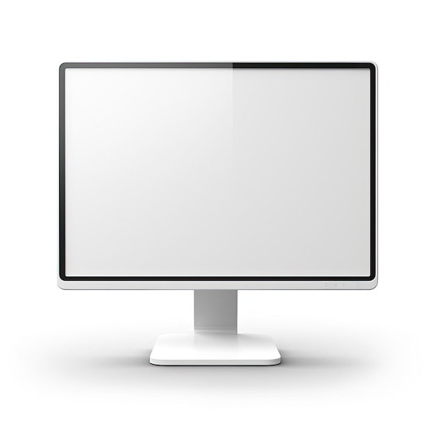 Computermonitor-Symbol Flachvektor-Illustration Isoliert auf einem einfachen Hintergrund
