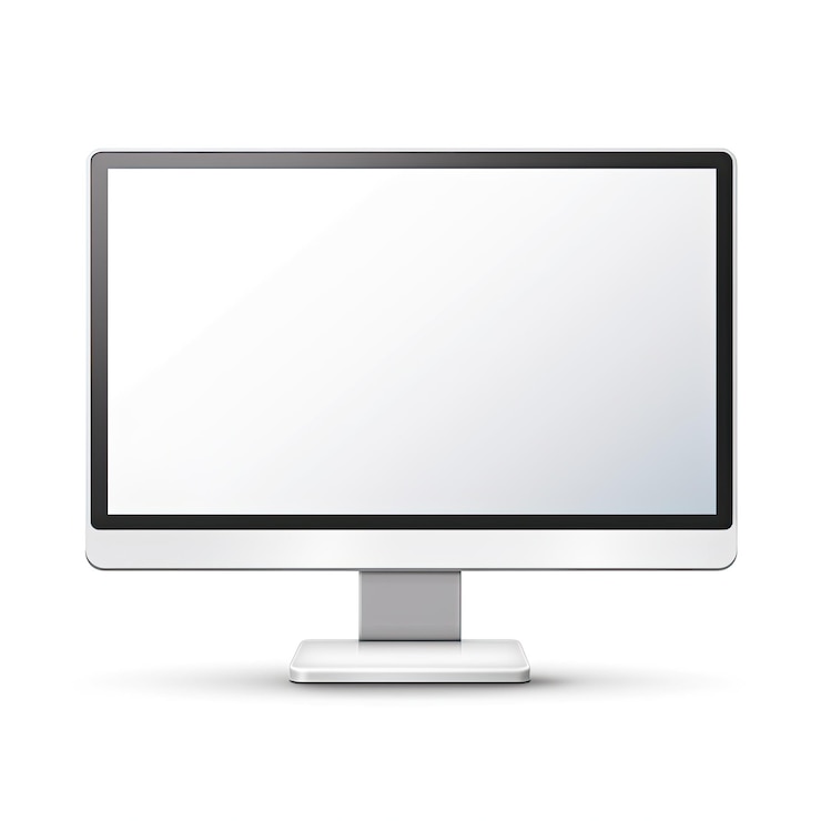 Foto computermonitor-symbol flachvektor-illustration isoliert auf einem einfachen hintergrund