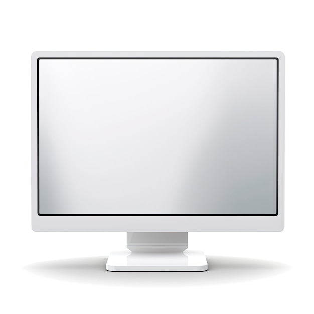Computermonitor-Symbol Flachvektor-Illustration Isoliert auf einem einfachen Hintergrund