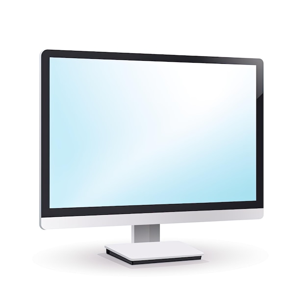 Computermonitor-Symbol Flachvektor-Illustration Isoliert auf einem einfachen Hintergrund