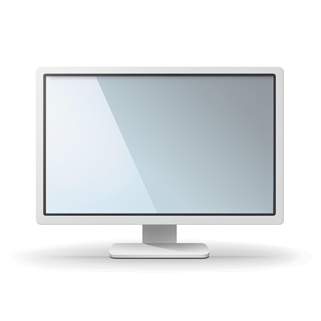 Computermonitor-Symbol Flachvektor-Illustration Isoliert auf einem einfachen Hintergrund