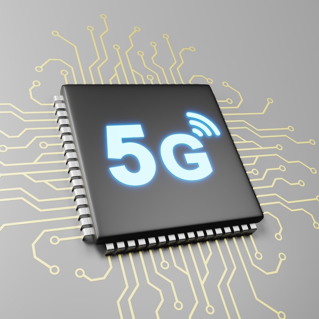 Computerprozessor 5G Technologiekonzept