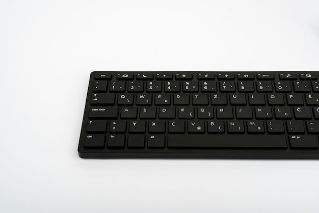 Computertastatur und SymbolInformationsmedium für die KommunikationLaptop-Tastatur zum Tippen von Neuem