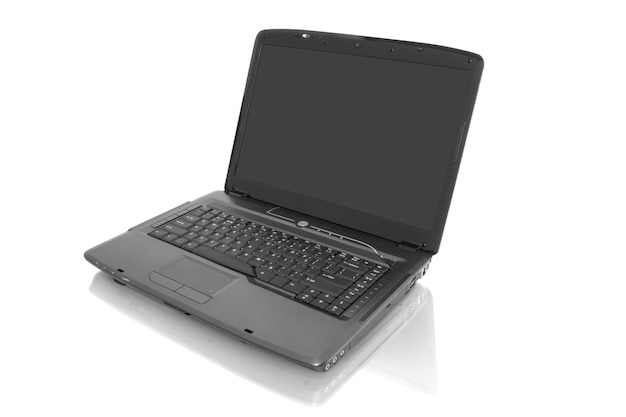 Computertechnologie. Moderner Laptop lokalisiert auf weißem Hintergrund