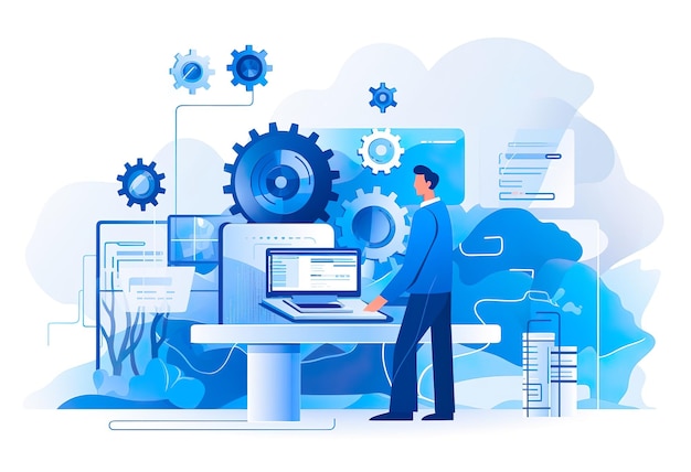 Conceito abstrato de automação de processos empresariais