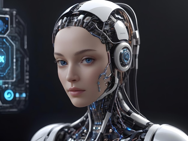 Conceito altamente detalhado de inteligência artificial (IA)