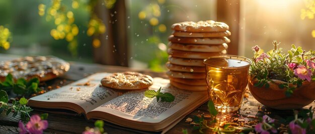 Foto conceito da celebração da páscoa judaica livro tradicional com texto em hebraico páscoa hagadá páscoa conto