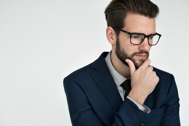 Conceito da ocupação do retrato adulto do homem de negócios