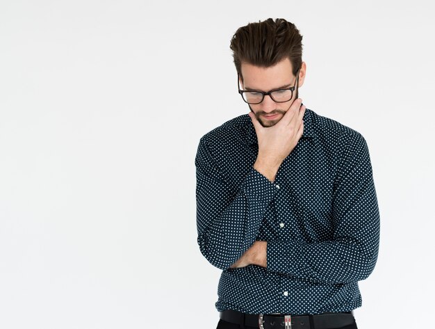 Conceito da ocupação do retrato adulto do homem de negócios